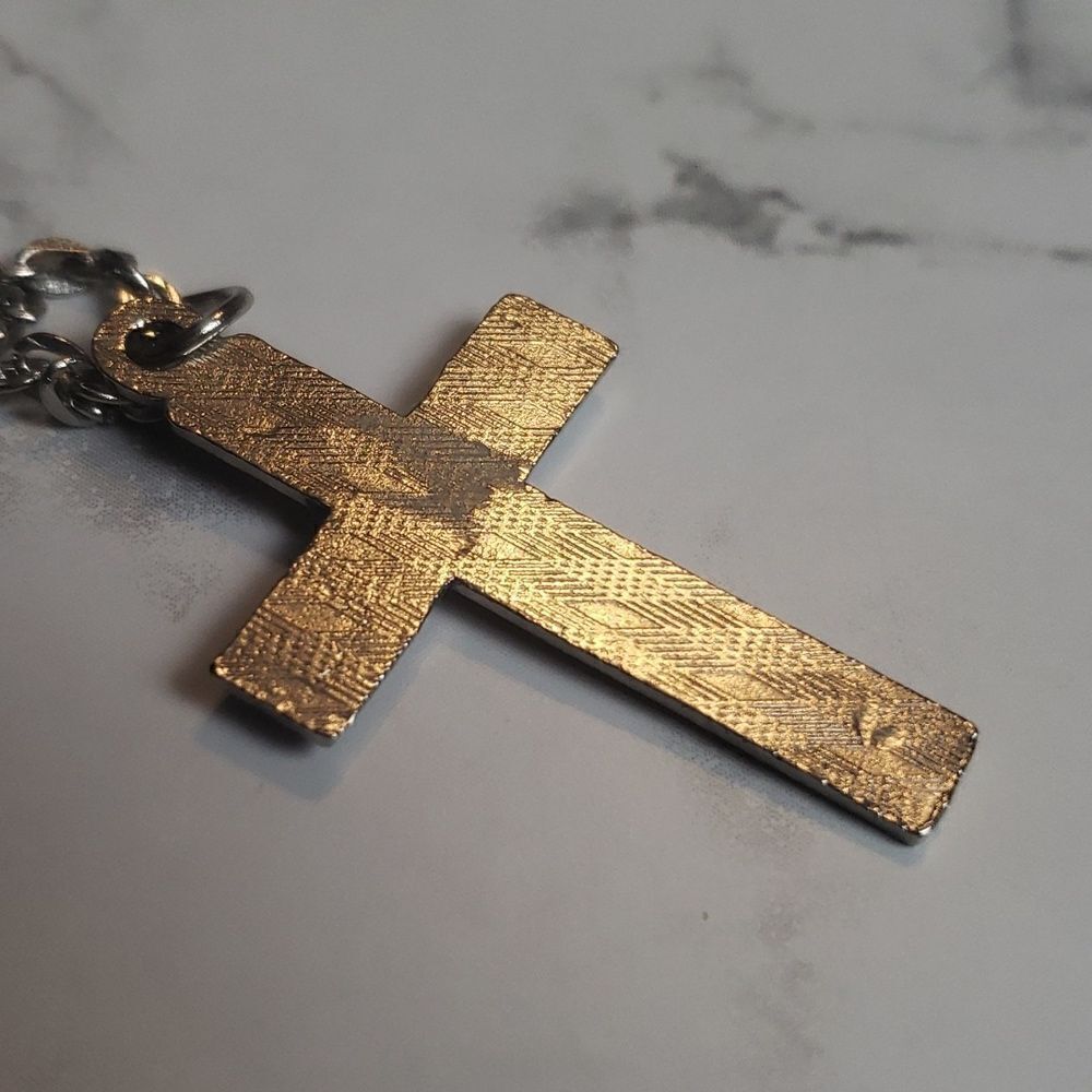Blue Cross Necklace  - Picture 9 of 10